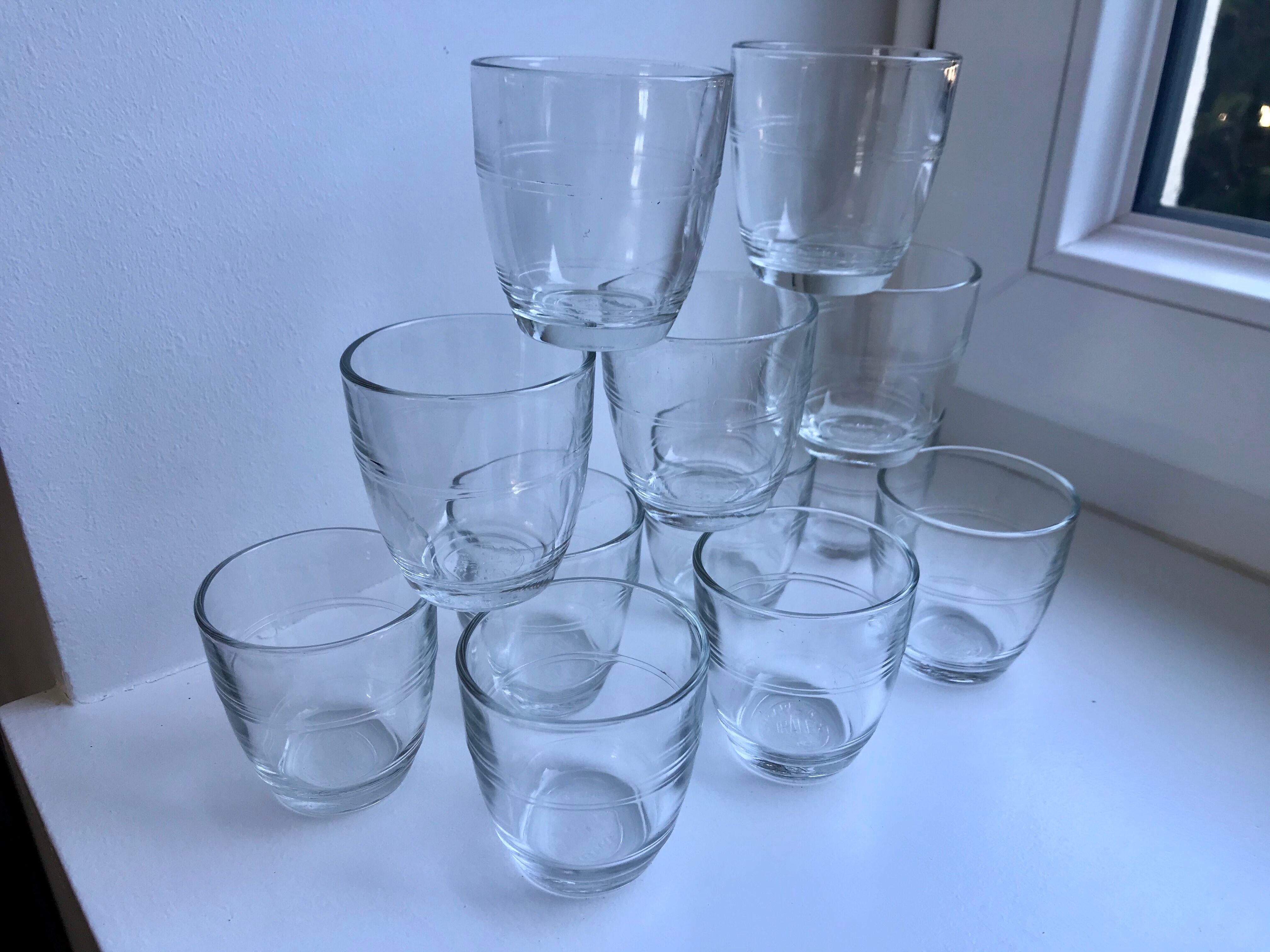 Set of 12 vintage Duralex vintage glasses for children