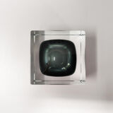 1960s stunning grey ashtray or catchall by flavio poli for seguso. made in italy