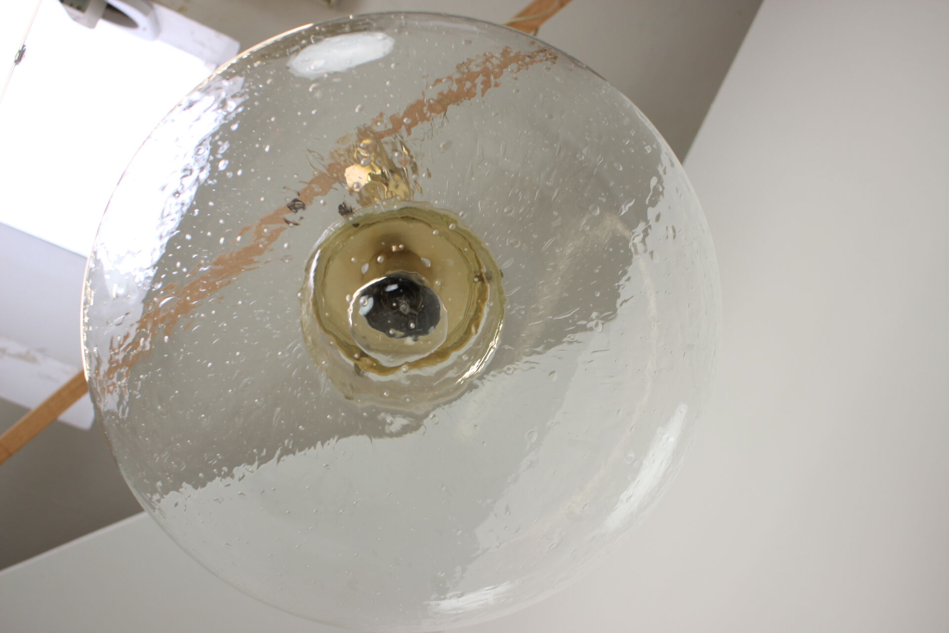 Midcentury glass pedant by kamenicky senov,1970s