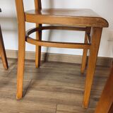 4 camel Thonet bistro chairs