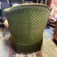 Velvet Green Toad Armchair With Fringe
