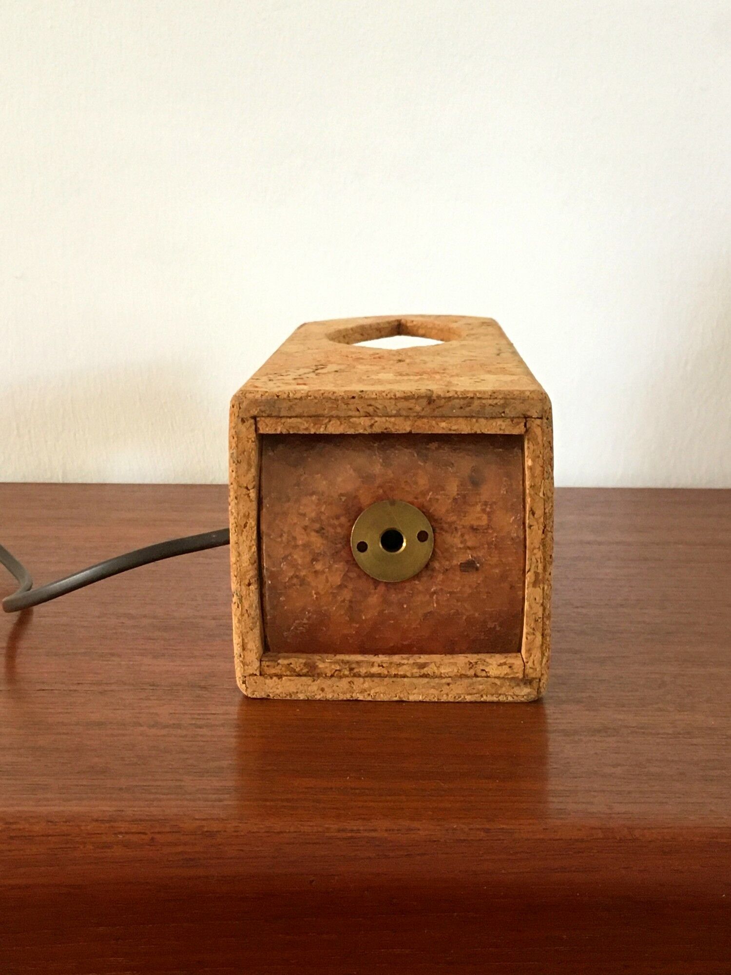 Vintage cork lamp 70s