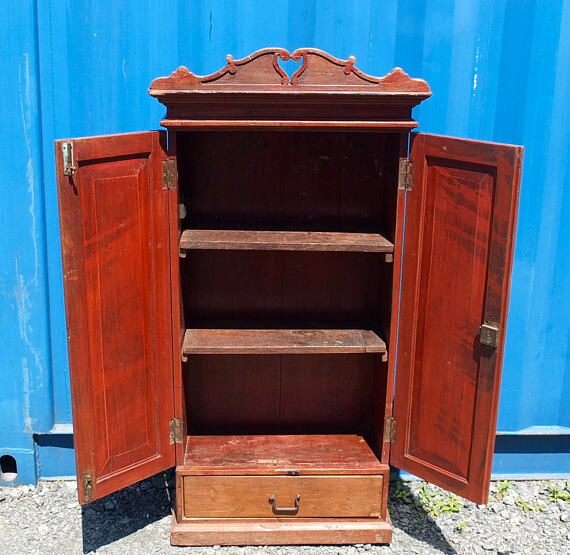 Ancient Indian wooden kitchen cabinet