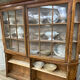 Dutch antique glass-fronted cabinet.
