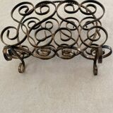 60s magazine rack in gold metal