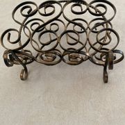 60s magazine rack in gold metal