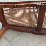 Banquette de piano ancienne cannée style louis xv