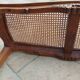 Old Louis XV style caned piano bench
