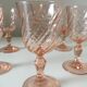6 rosaline liqueur walking glasses