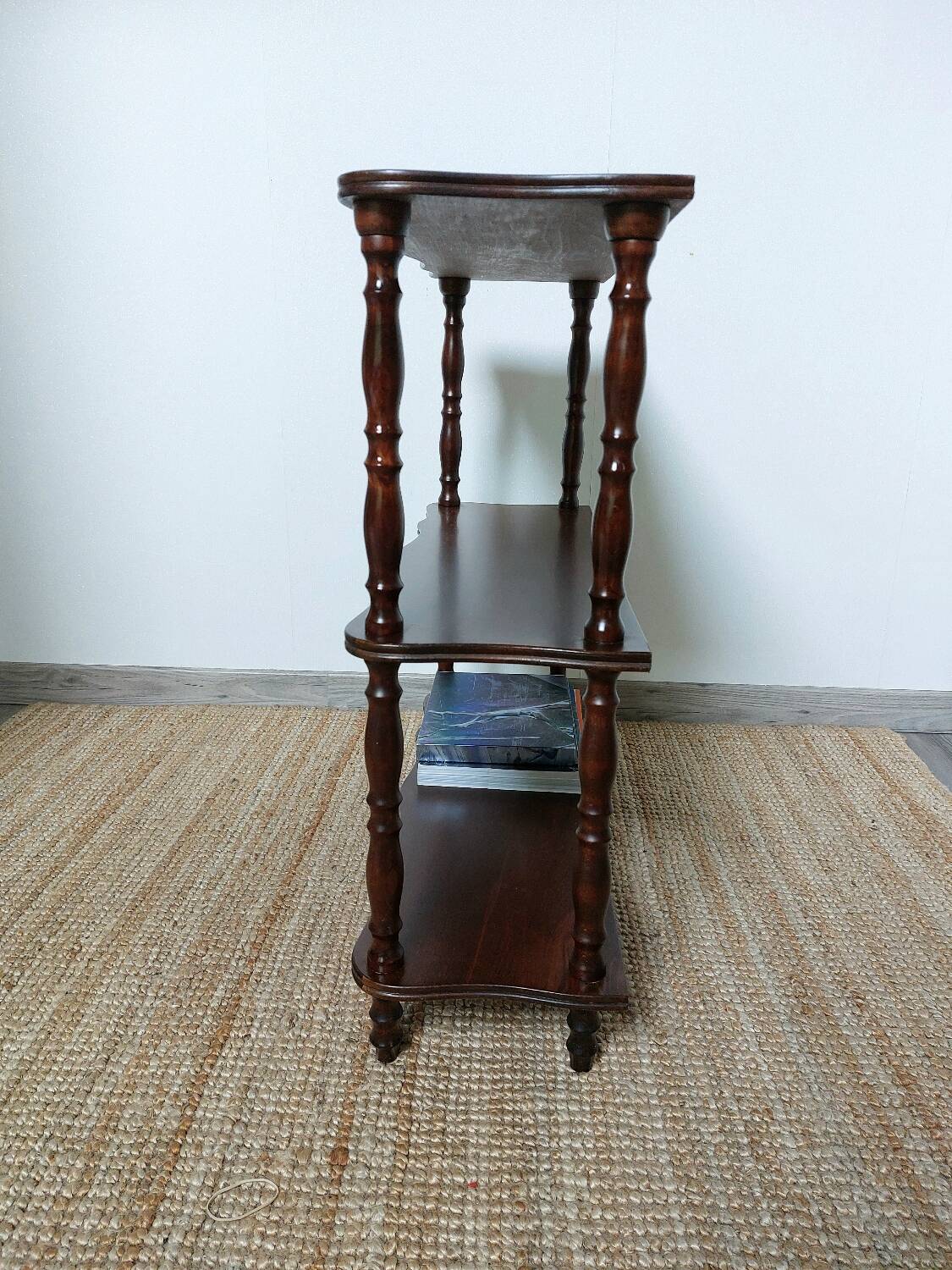 Étagère bois bobines vintage