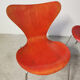Pair of chairs 3107 by Arne Jacobsen for Fritz Hansen, 1976