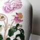 Impressive cracked earthenware vase with polychrome botanical decoration by Wong Lee, 1895, vintage.