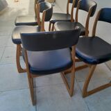 6 vintage Self sled chairs danish