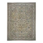 1960s Vintage Persian Handmade Wool Cotton Beige Area Rug 292x395