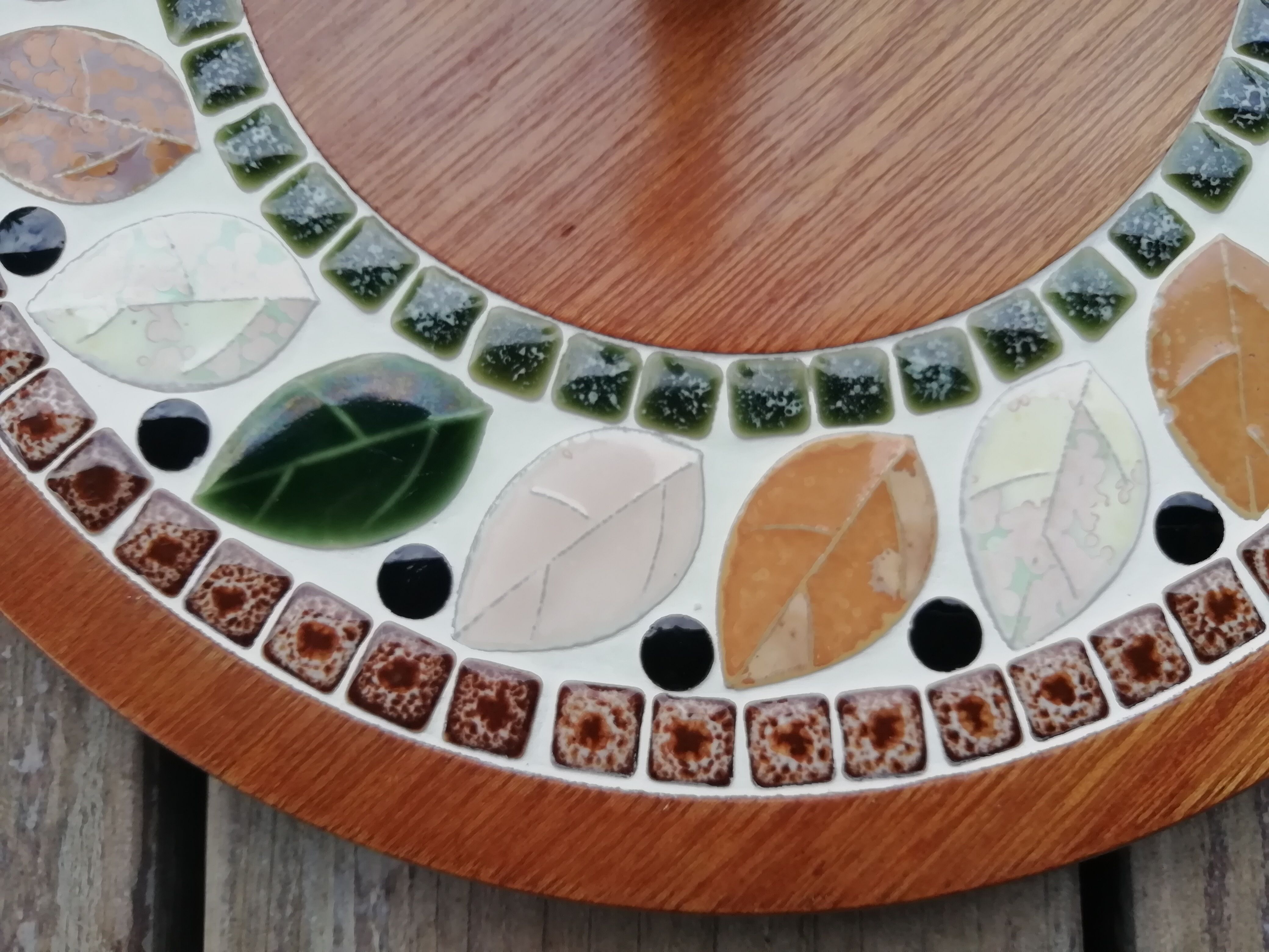 Ceramic wood cheese platter