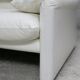 Maralunga sofa by Vico Magistretti, Cassina, white leather, Italy, circa 1970