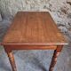 Antique French oak writing desk with 2 lockable drawers, circa 1920.