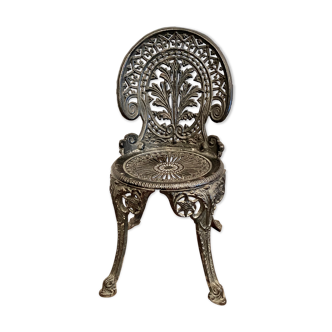 Black cast iron chair