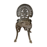 Black cast iron chair