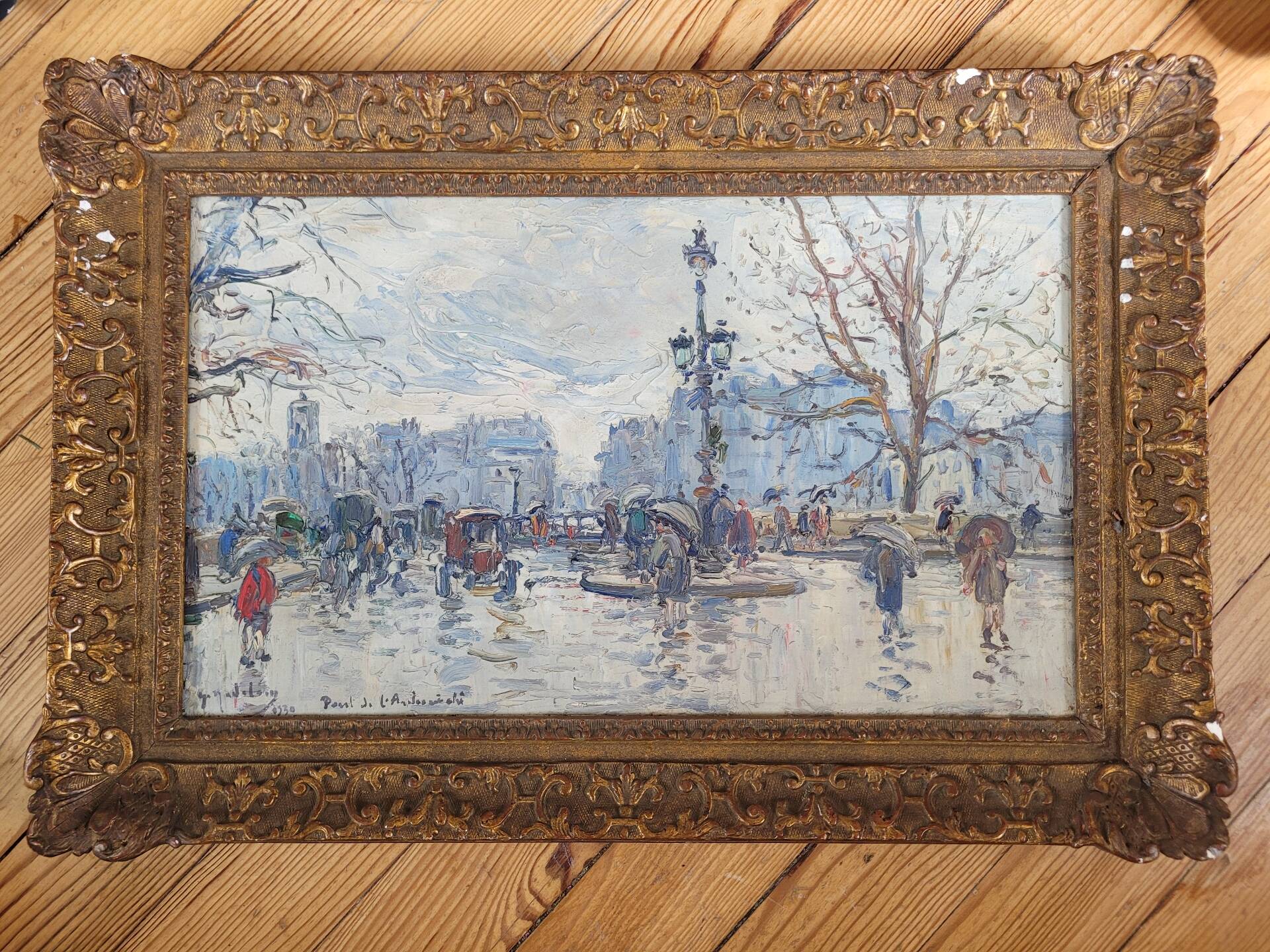 Huile originale signée et datée, Gustave Madelain (1867-1944)