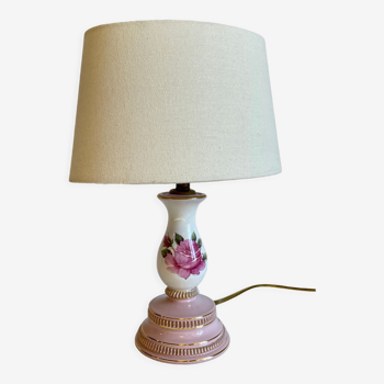 Lamp roses porcelain Italy Fiorentine