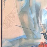 Original signed lithograph ‘’Nude with Dahlias’’ by Jean Baptiste Valadié