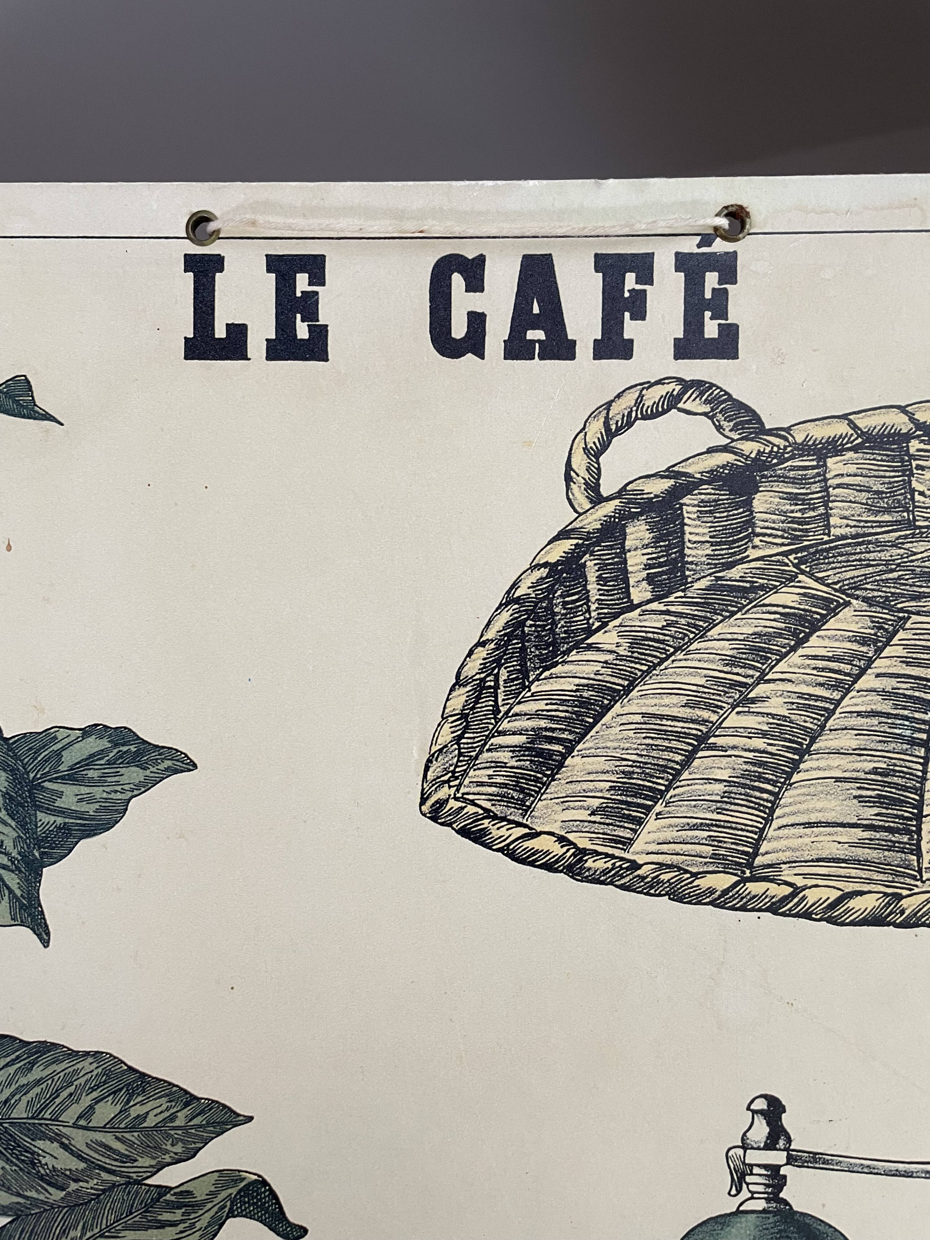 Le Café - Affiche pédagogique Deyrolle imprimée par Bernard Carant, Paris