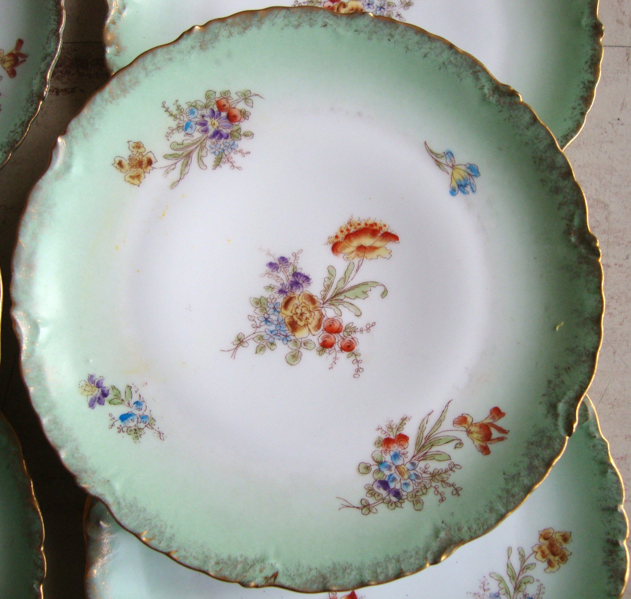 6 Limoges Elite dessert plates France