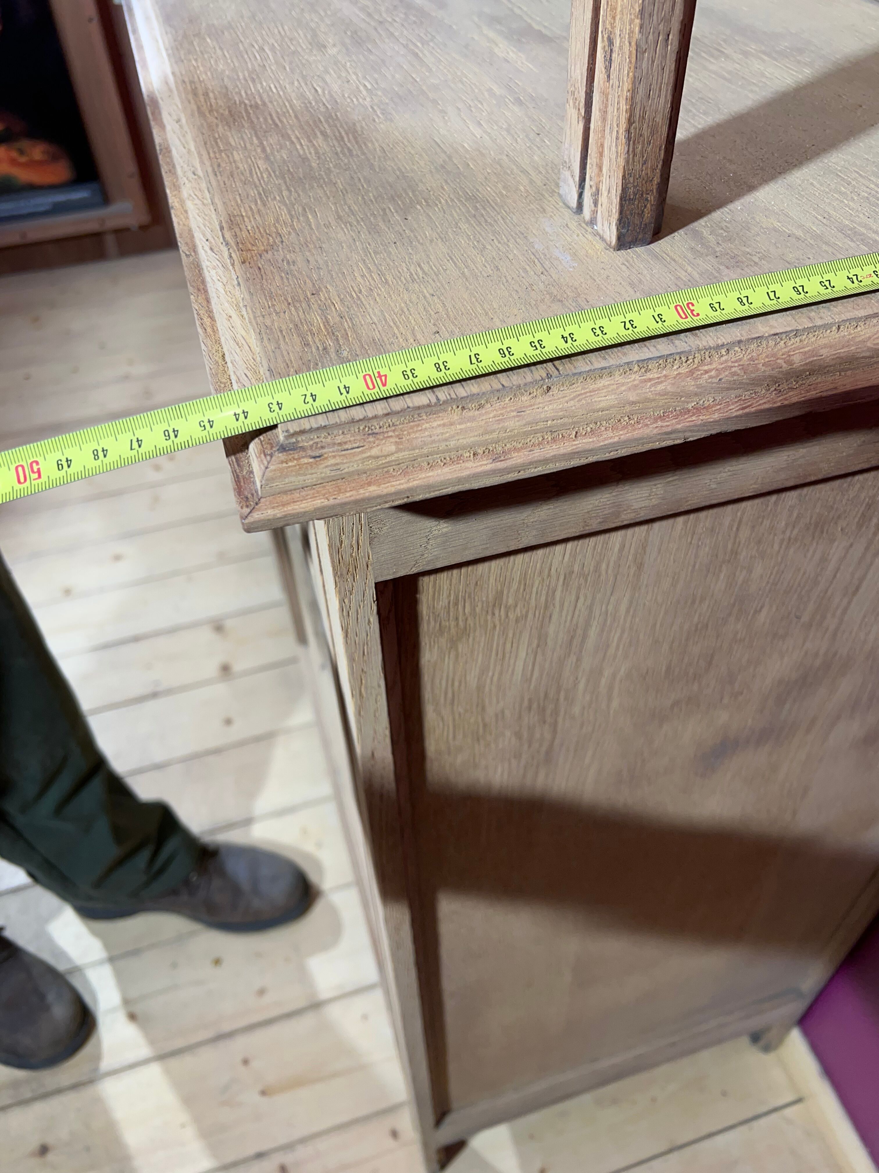 Buffet cupboard in oak brut art deco 1940-50