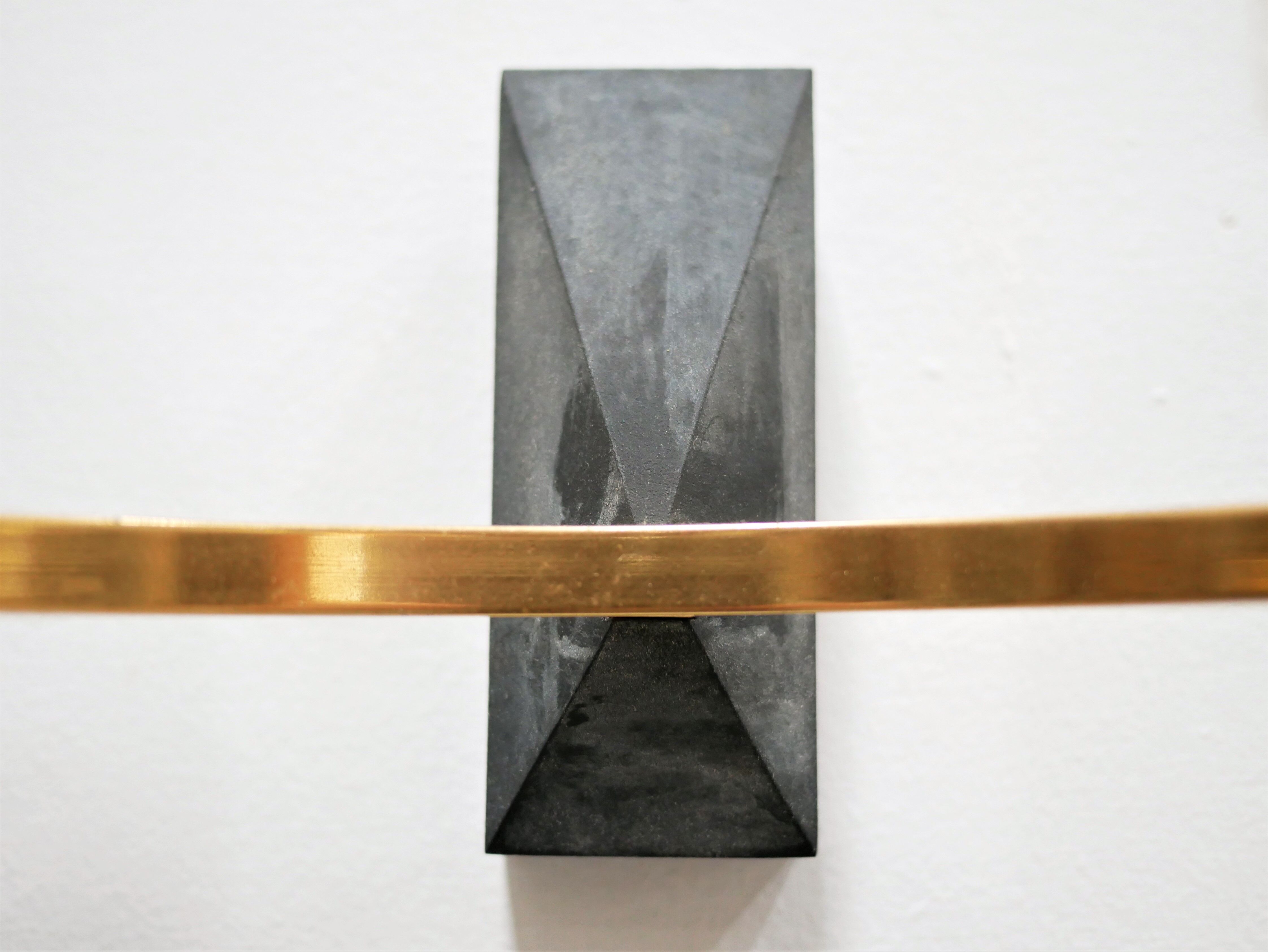 Vintage brass and glass wall apply edited by Maison Arlus