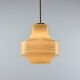 Vintage Beige/Yellow Glass Pendant Lamp