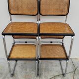 Set of 4 Marcel Breuer cesca black b32 chairs