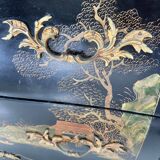 Chinese lacquered style commode