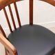 Stoelcker chair in black faux leather and oak