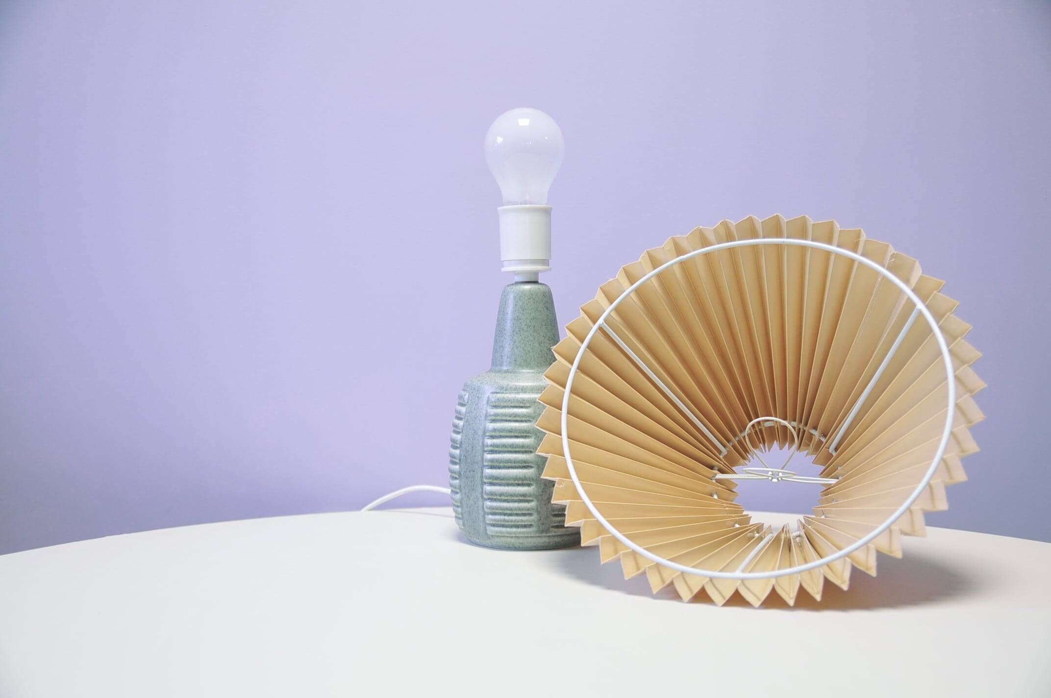 Vintage mint green table lamp Søholm
