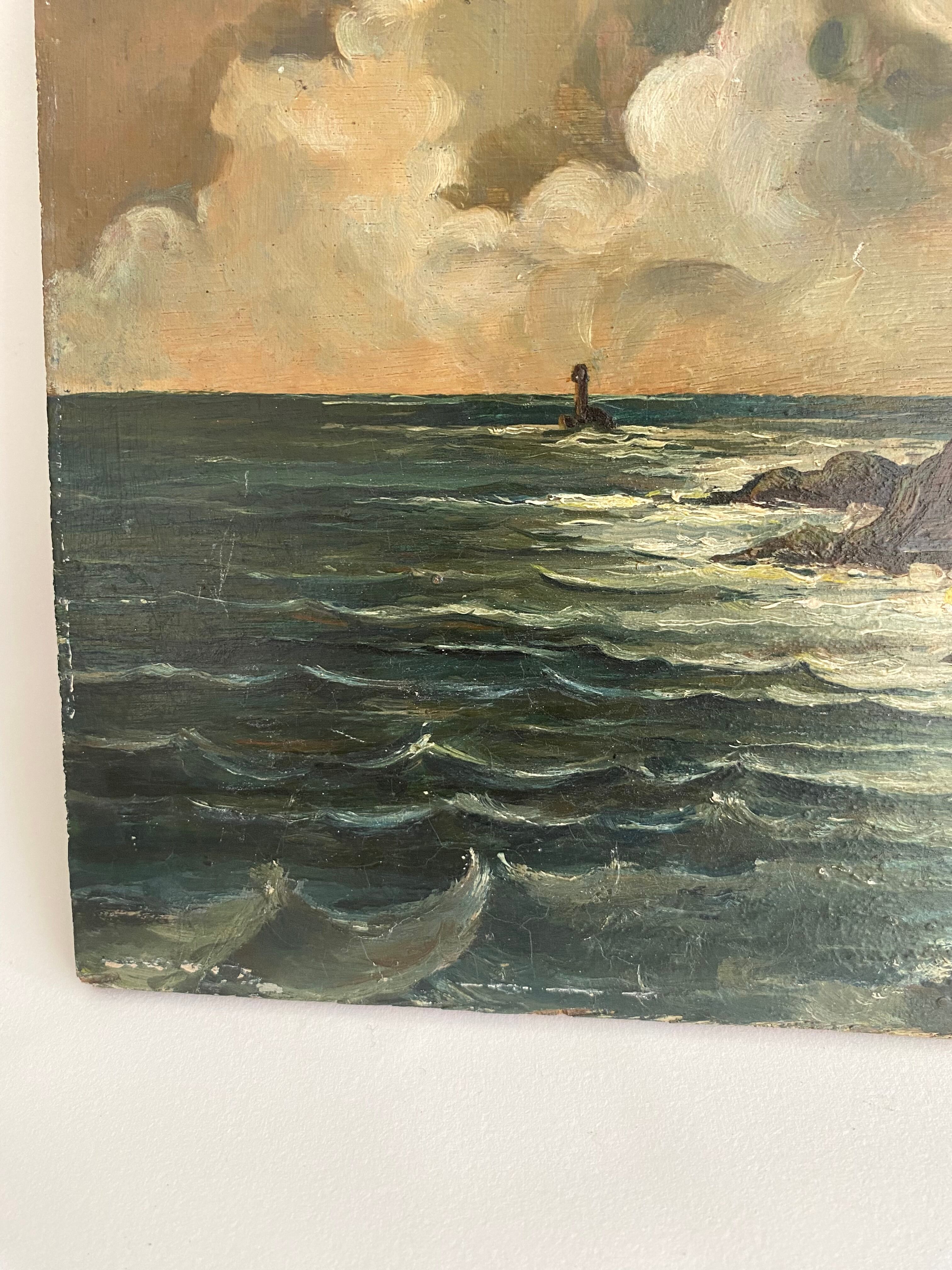 Huile sur bois signée