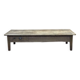 19th century chestnut coffee table with 2 drawers