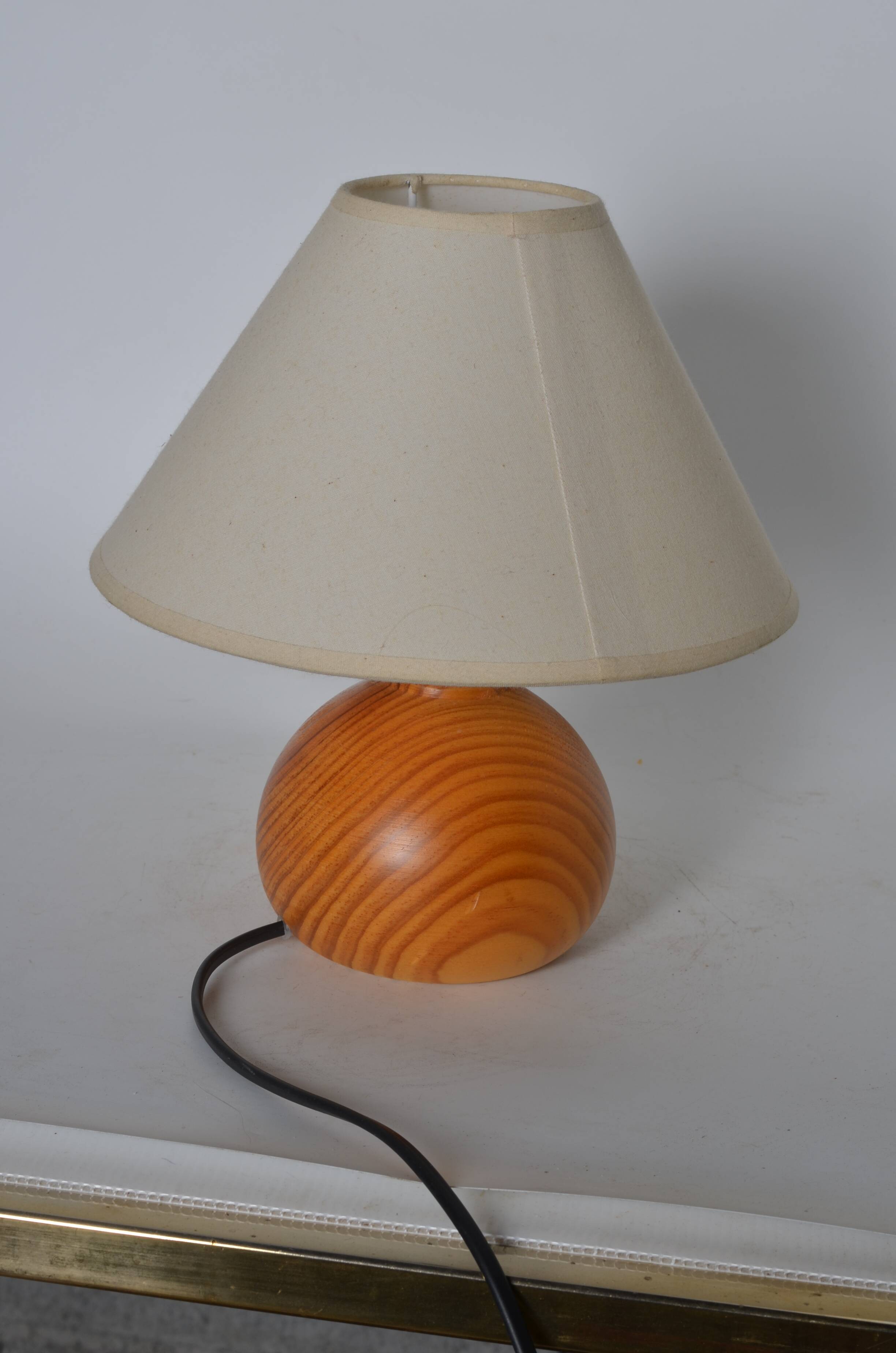 Wooden bedside lamp