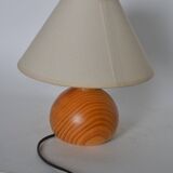 Wooden bedside lamp