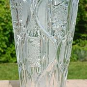 Cut glass vase in Art Deco style