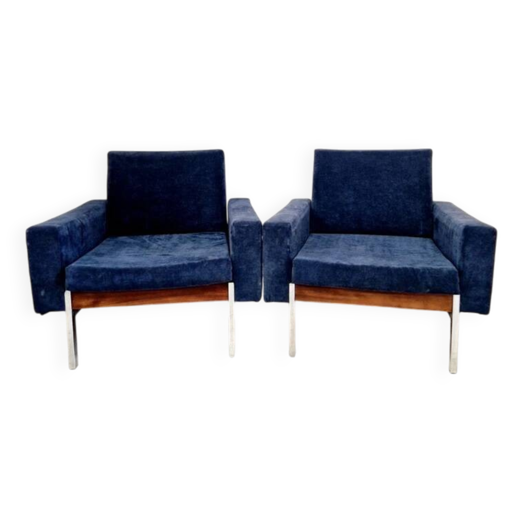 Paire De Fauteuils Club Danois Du Milieu Du Siècle Dernier De Style Kiushu