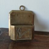 Cendrier en cuivre jaune vintage
