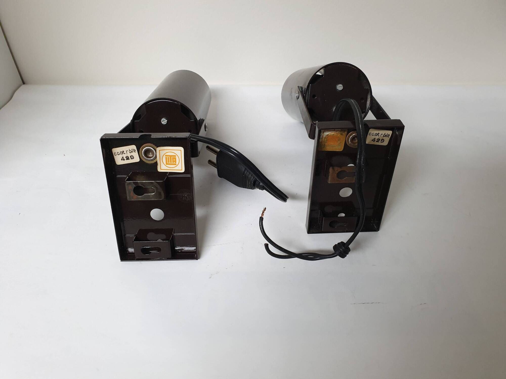 Set of two wall lights (Spots) Brown Brand Lita - Design 60's 70's