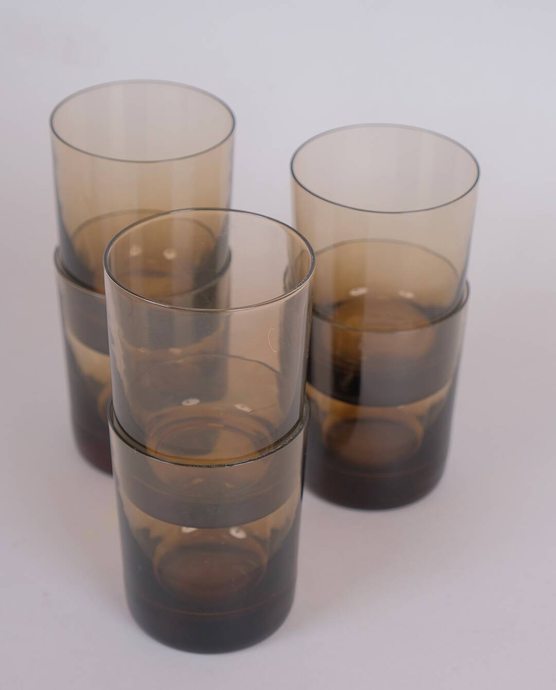 70s water glasses x6
