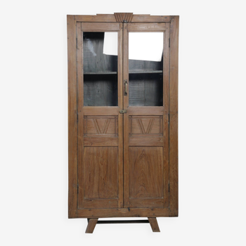 Antique art dco style teak wardrobe