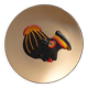 Barbotine plate: African. Sarreguemines