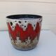 cache-pot 1970 strié rouge