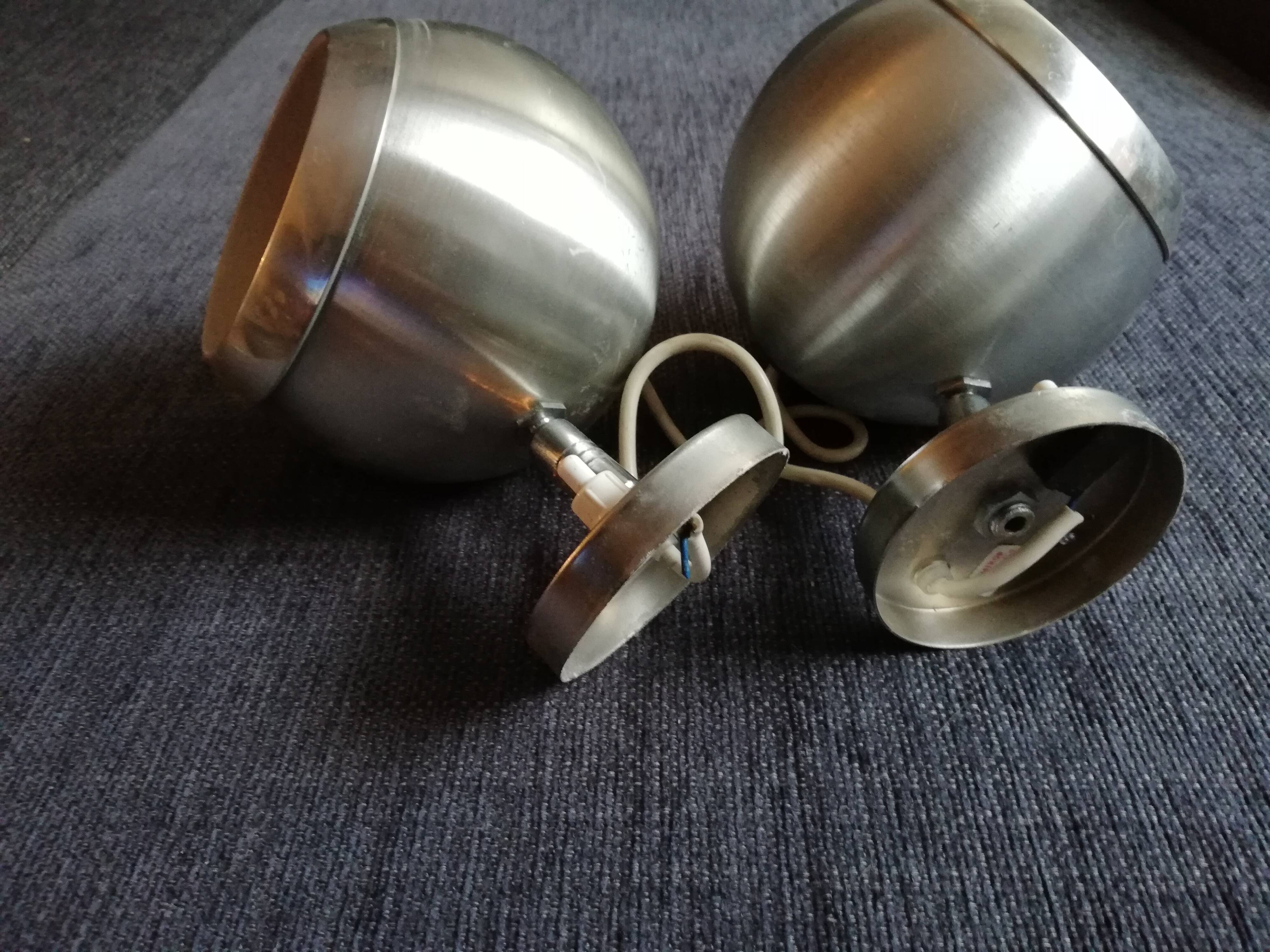 2 appliques lamps spot balls eye ball aluminum Aluminor