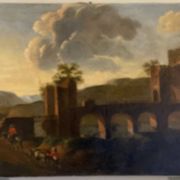 Italian landscape, oil on canvas, late 18th century