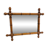 Miroir ancien en bois tourné